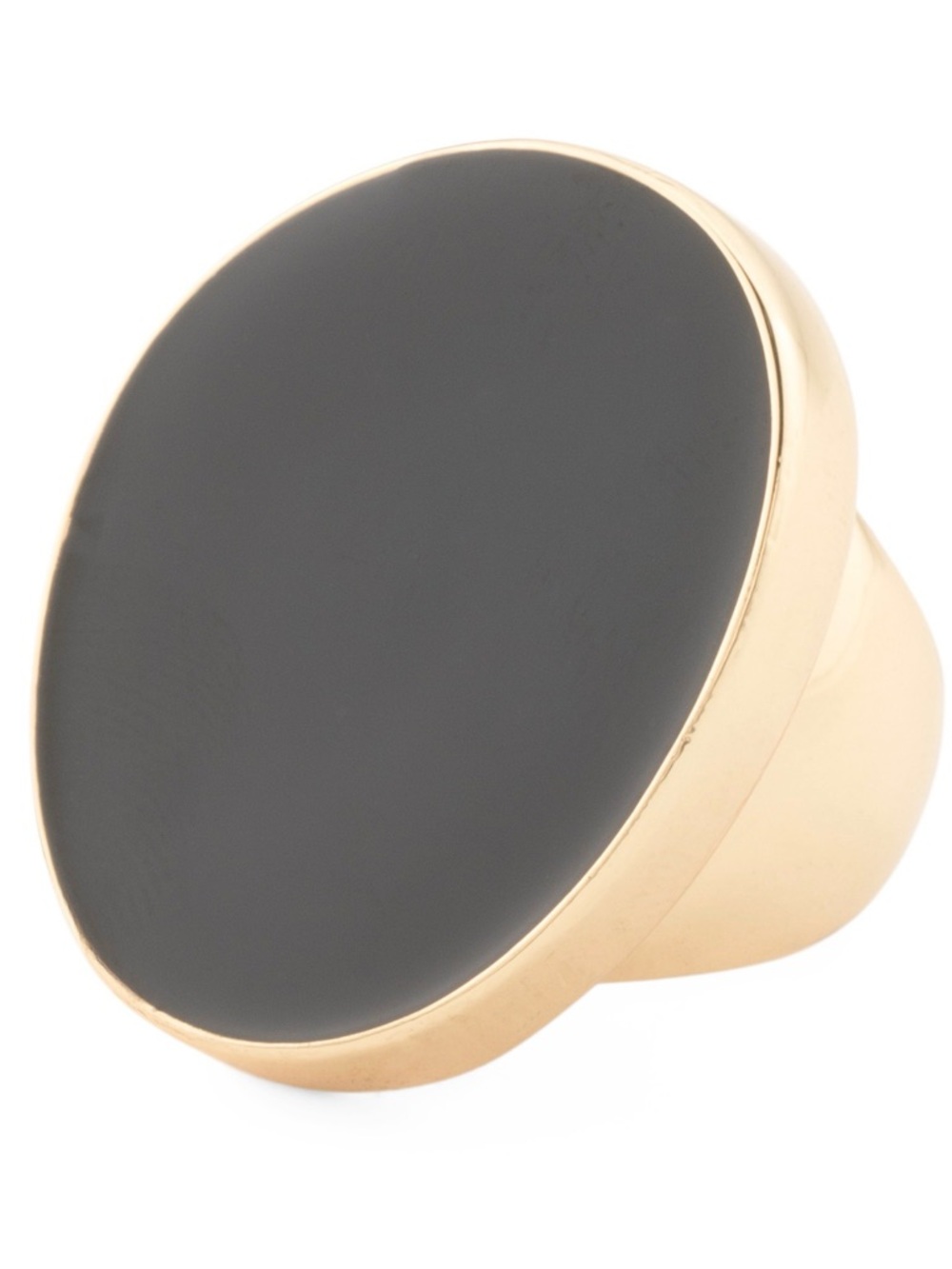 KENNETH JAY LANE BLACK KIDNEY RING - Picture 4 of 5